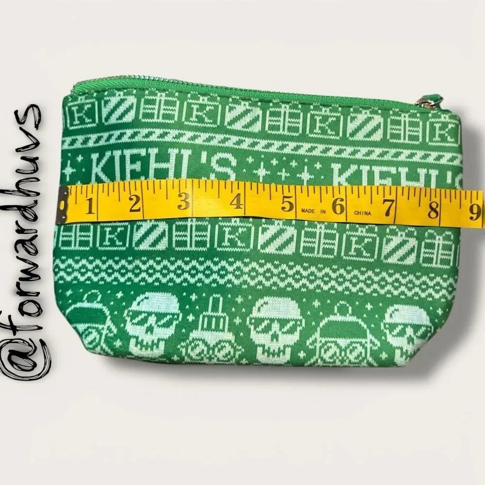 Bundle Sale 3 for $15 | Kiehl's Holiday Cosmetic Bag Pouch - 2022 Christmas Coll